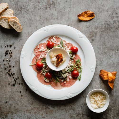 Carpaccio in StrandBerg´s Restaurant in Braunlage