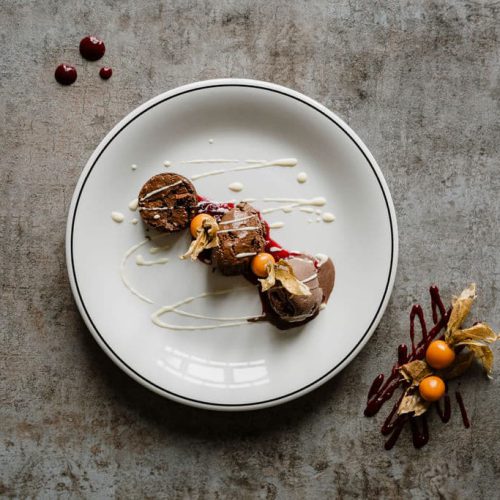 Reilerlei van chocolade in StrandBerg´s Restaurant in Braunlage