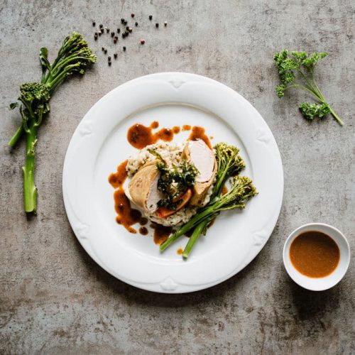 Varkenshaas in bladerdeeg in StrandBerg´s Restaurant in Braunlage